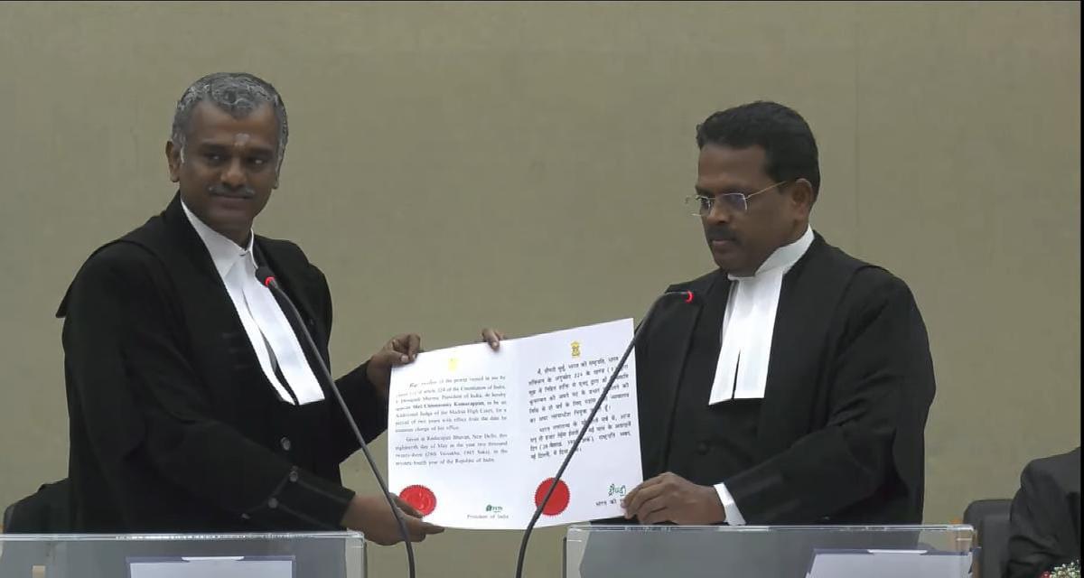 Madras High Court Acting Chief Justice T. Raja Administers Oath Of ...